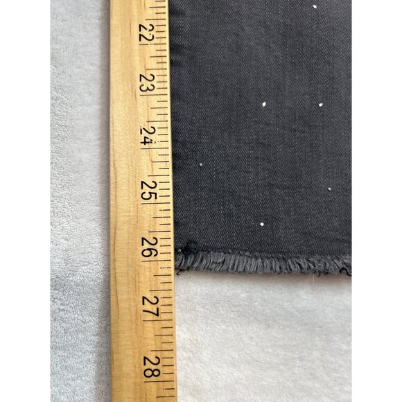 Democracy Jeans Womens 14 Black Denim High Rise Frayed‎ Hem Jeweled - Picture 8 of 9